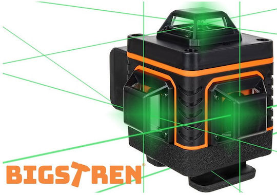 Bigstren 18763 Αυτορυθμιζόμενο Γραμμικό Αλφάδι Laser Πράσινης Δέσμης με Εύρος Εργασίας 25m