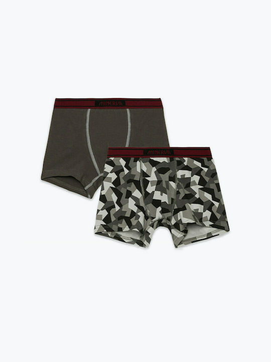 Minerva Kids' Set with Boxers Khaki 2pcs