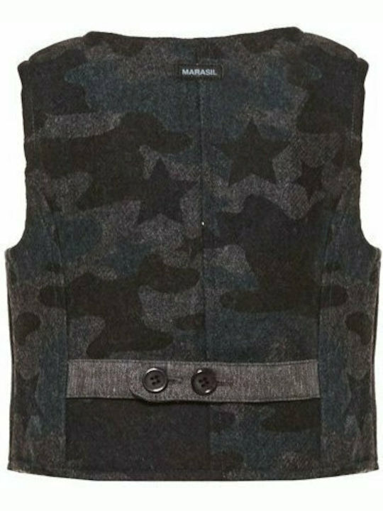 Marasil Boys Vest with Buttons Gray