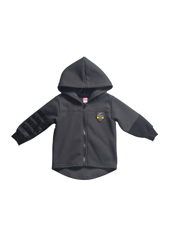 Joyce Boys Hooded Sweatshirt with Zipper Gray