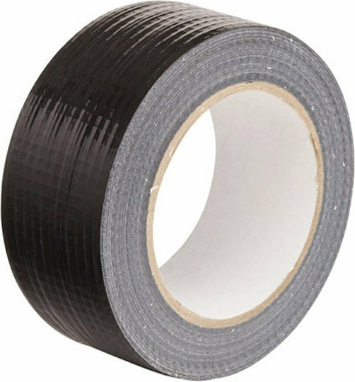 Ceys Black Αυτοκόλλητη Υφασμάτινη Ταινία Μαύρη 10mx50mm