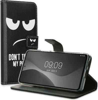 KWmobile Don't Touch My Phone Brieftasche Synthetisches Leder Schwarz (Galaxy A53) 58008.03