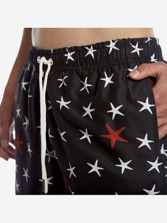 Men's Swimwear Shorts Black with Prints