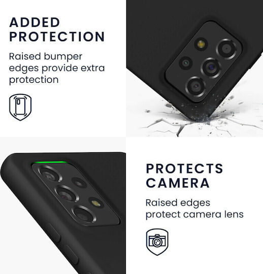 KWmobile Rubberized Back Cover Σιλικόνης Black (Galaxy A53)