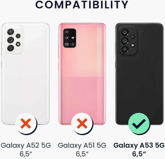 KWmobile Rubberized Back Cover Σιλικόνης Black (Galaxy A53)