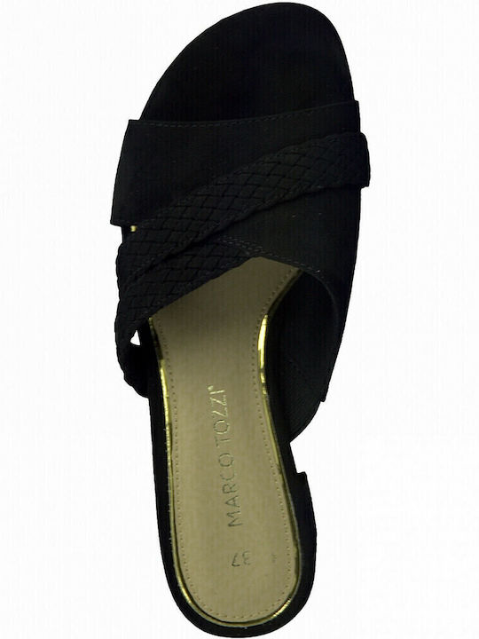 Mules mit Chunky Niedrig Absatz in Schwarz Farbe