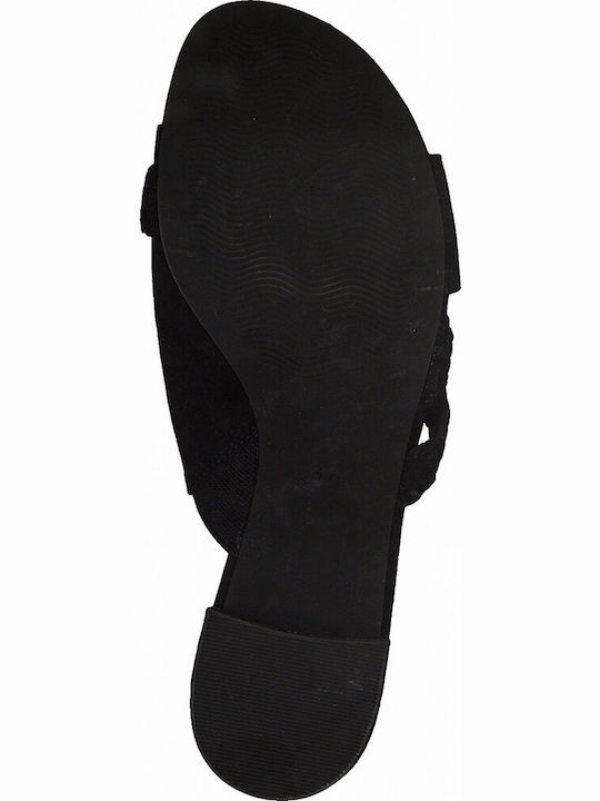 Mules mit Chunky Niedrig Absatz in Schwarz Farbe