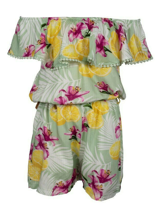 Kids' Fabric Jumpsuit Shorts/Bermudas Beige