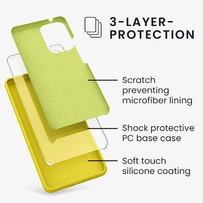 KWmobile Rubberized Back Cover Σιλικόνης Radiant Yellow (Galaxy A53)