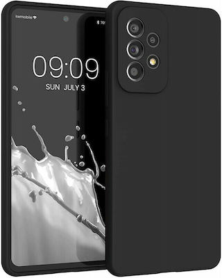 KWmobile Rubber Umschlag Rückseite Silikon Black (Galaxy A53) 57835.01