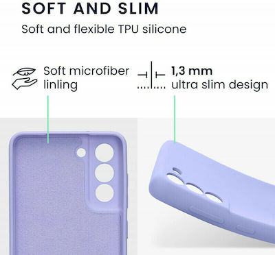 KWmobile Rubberized Umschlag Rückseite Silikon Lavender (Galaxy S21 FE 5G) 57564.108