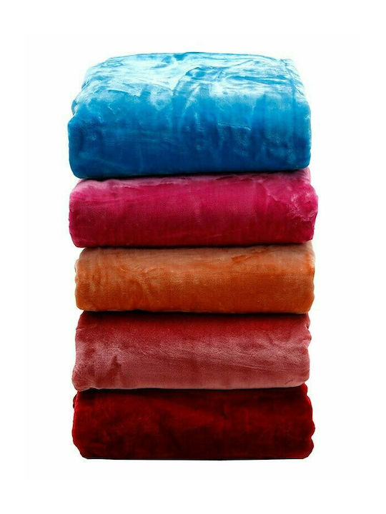 Sunshine Velour Κουβέρτα Βελουτέ Υπέρδιπλη 220x240εκ. Rose
