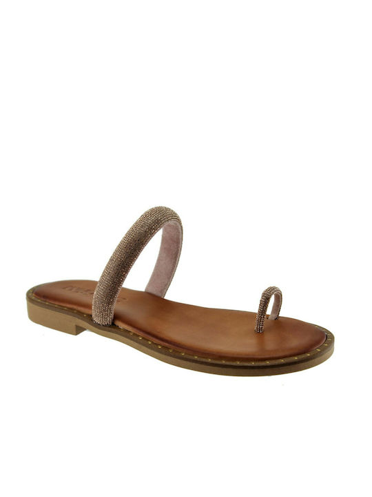 Milanos Women's Sandals Leather 38B Copper