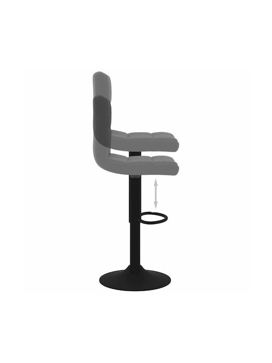 Stool Bar with Back & Adjustable Height Dark Grey 2pcs 40x47x90-111cm