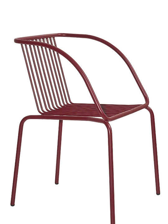 Gartenstühle Metallisch Urania Burgundisch 57x53x81cm