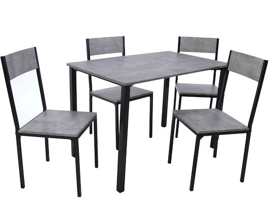 Set Dining 5 Piese Gri Set Dining 5 Piese Gri