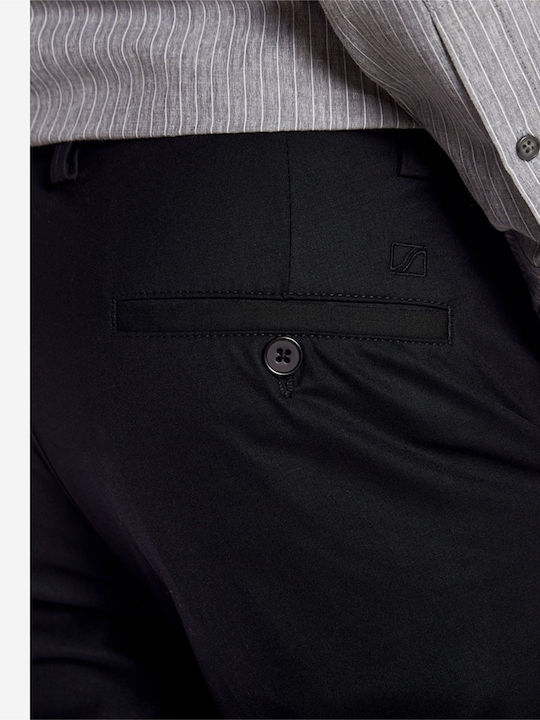 Trousers Suit Elastic in Slim Fit Black
