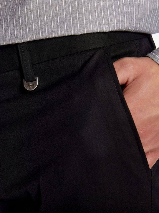Trousers Suit Elastic in Slim Fit Black