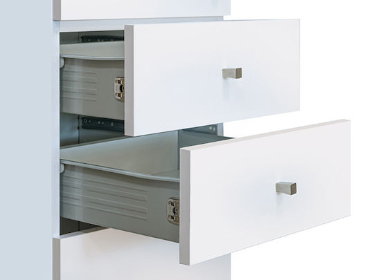 Badezimmersäule Boden H40xB35xH184cm Weiß