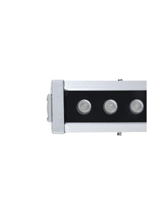 GloboStar Εξωτερικό Φωτιστικό LED Wall Washer 96W RGBW IP65 Ασημί