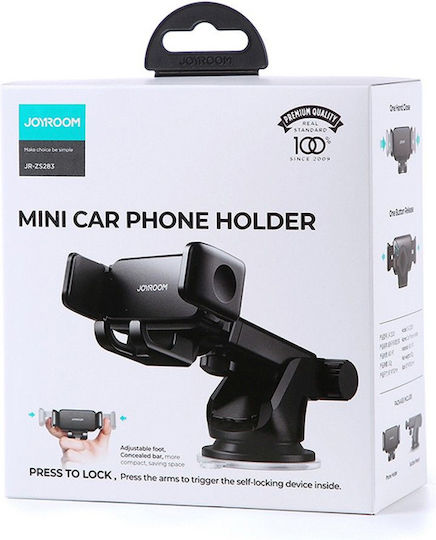 Joyroom -D Βάση Κινητού Αυτοκινήτου 4.7" - 6.7" με Ρυθμιζόμενα Άγκιστρα Μαύρη