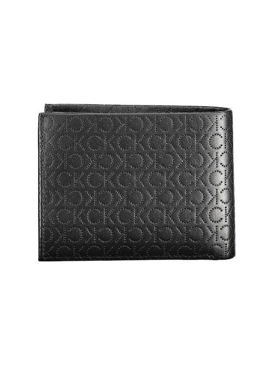 Calvin Klein Wallet Perfed Trifold 10cc Ανδρικό Πορτοφόλι Μαύρο