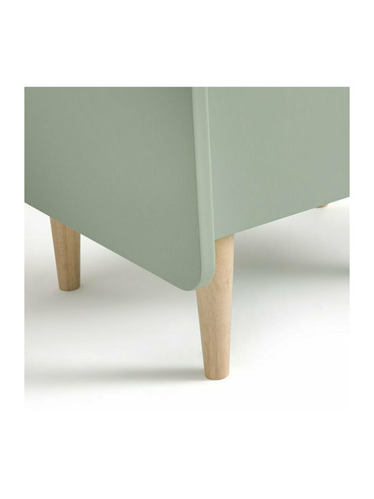 Zag Wooden Green Kids Bedside Table 43.5x35x60cm