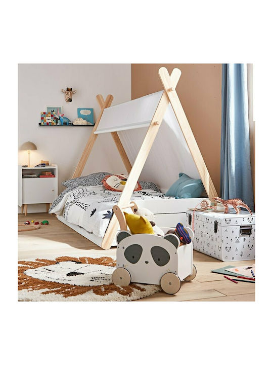 Zag Kinder Nachttisch Hölzernes Weiß 43.5x35x60cm