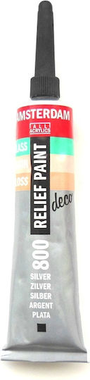 Royal Talens Relief Paint Special Craft Paint Silber Νο800 Gliederung for Wood and Glass 20ml Νο800 58048001