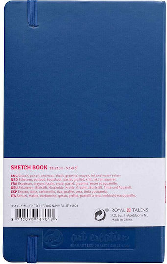 Royal Talens Sketch Pad Sketchbook Art Creation Sketch Book Navy Blue 13x21cm