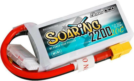 Gens Ace Soaring Μπαταρία Li-Po 11.1V 2200mAh 20C 3S XT60 για Τηλεκατευθυνόμενο