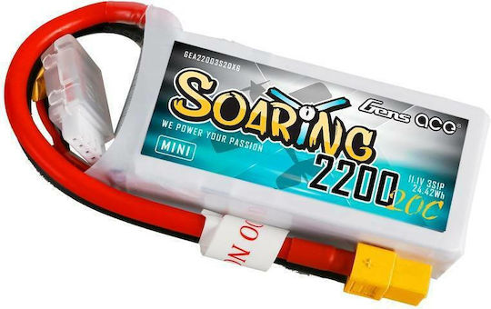 Gens Ace Soaring Μπαταρία Li-Po 11.1V 2200mAh 20C 3S XT60 για Τηλεκατευθυνόμενο