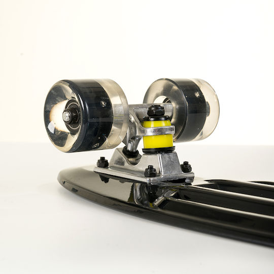 Fish Skateboards Mini Cruiser 6" Complet Placa Penny Negru cu roți LED
