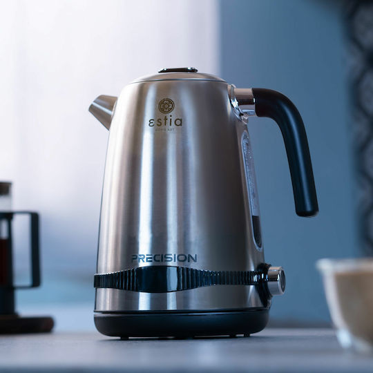 Estia Precision Βραστήρας 1.7lt 2200W Ασημί
