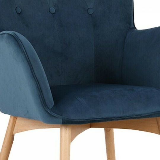 8009 Bergère Catifelat Albastru 67x72x97cm