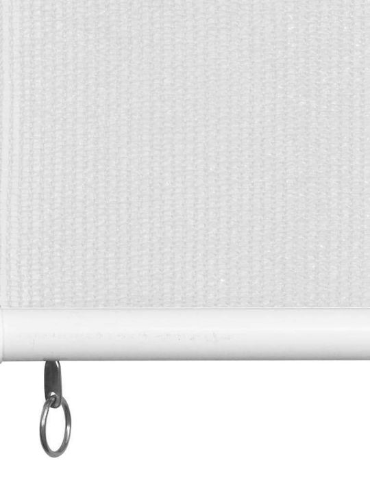 vidaXL Terrace Sideway Sunshade Roller Λευκό 0.6x1.4cm