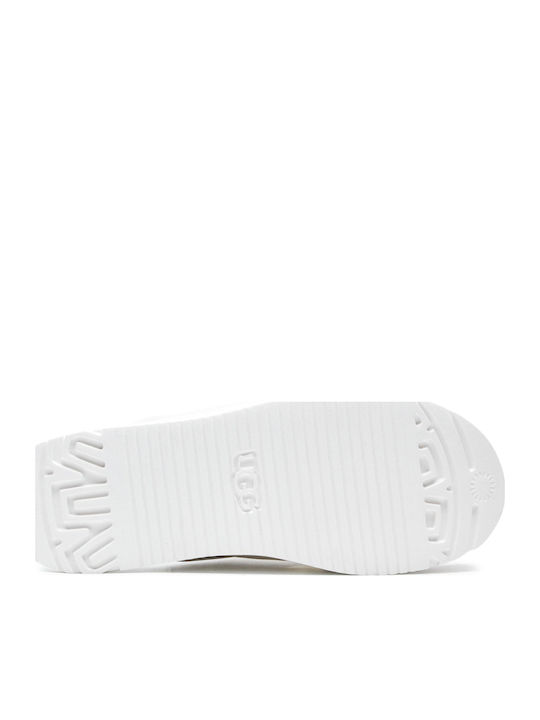 Zayne Leather Women's Flat Sandals in White Color