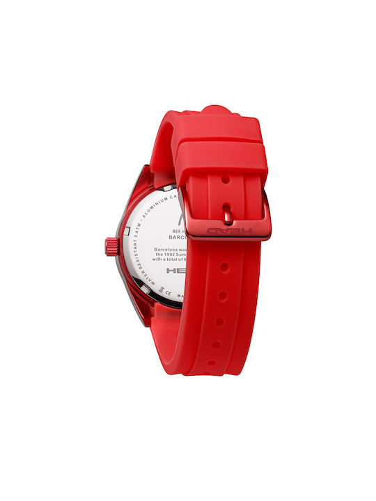 Head Barcelona Watch with Red Rubber Strap