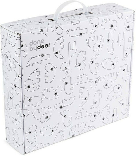 Done by Deer Set de hrănire Gift Box Deer Friends din Silicon cu Bază Antiderapantă Roz 5buc