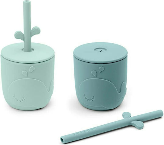 Done by Deer Baby Cups made of Silicone Blue 2pcs 120ml