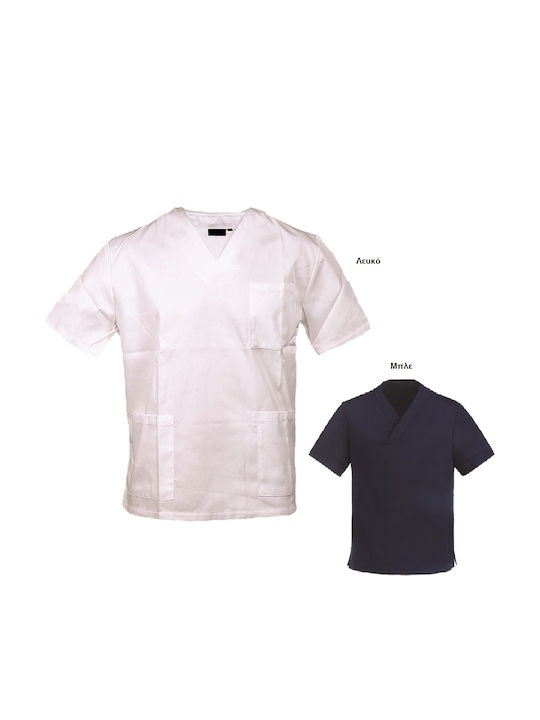 Palatex Work T-Shirt White Short Sleeve V