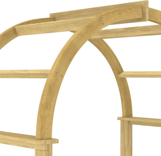 Gartenbogen aus Holz in Braun Farbe 141x97x243cm