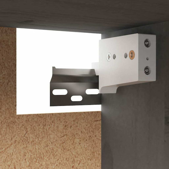 Hängendes Wohnzimmer Nischenschrank aus Massivholz Grau 45x30x35cm