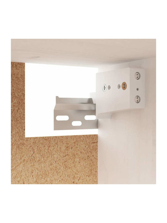 Hanging Living Room Cabinet Made of Solid White Wood 45x30x35cm