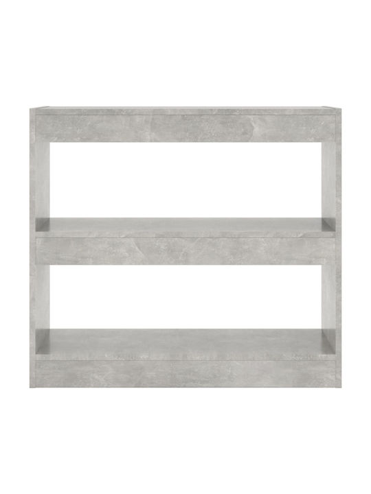 Grey Concrete Bookcase 80x30x72cm