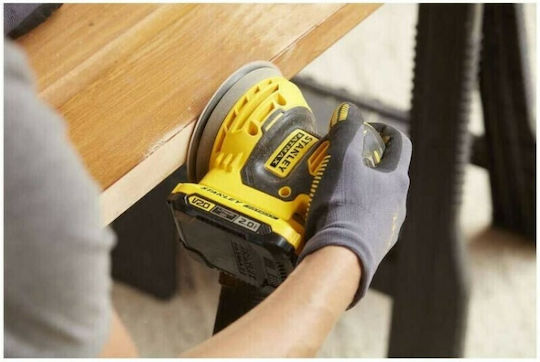 Stanley Fatmax® V20 Έκκεντρο Τριβείο Χούφτας 125mm Μπαταρίας 18V 1x2Ah με Σύστημα Αναρρόφησης
