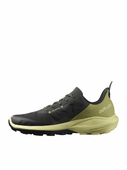 Salomon Outpulse Ανδρικά Ορειβατικά Παπούτσια Black / Leek Green / Poppy Red