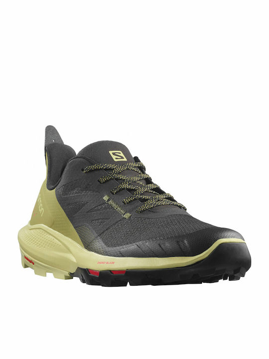 Salomon Outpulse Männer Wanderbackschuhe Schwarz / Hellgrün / Karminrot Salomon Outpulse Männer Wanderbackschuhe Schwarz / Hellgrün / Karminrot