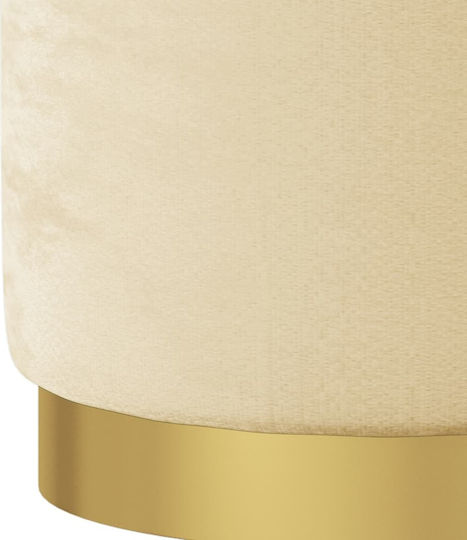 Stool For Living Room With Storage Space Upholstered with Velvet Verikoki 31x31x37cm