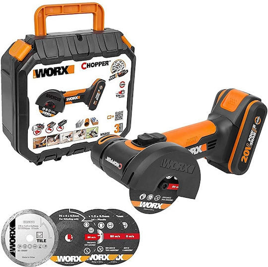 Worx WX801.9 Winkelschleifer Mini 76mm Batterie